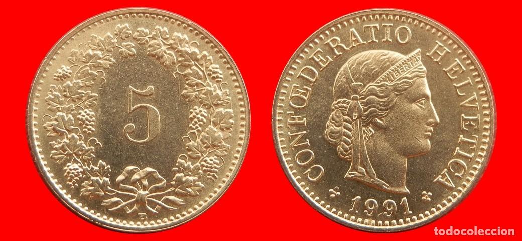 Monedas antiguas de Europa: 5 RAPPEN 1991 SUIZA-152904