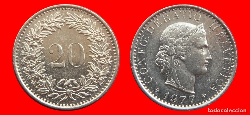 Monedas antiguas de Europa: 20 RAPPEN 1977 SUIZA-152909