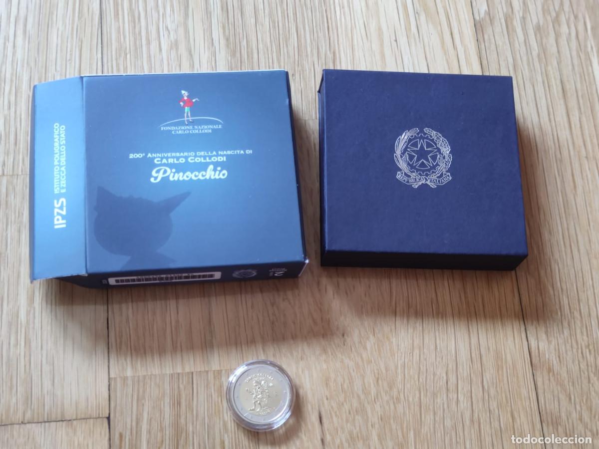 Monedas antiguas de Europa: 2 euros Italia Proof reverso 2026 Pinocho +SF Asis