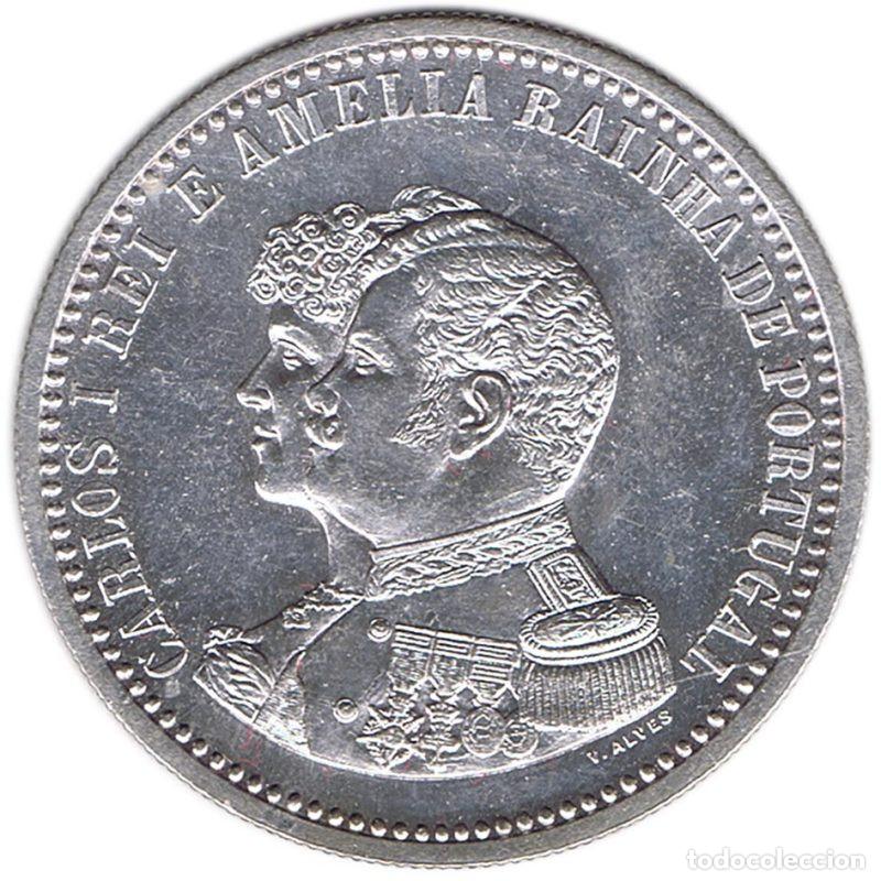 Monedas antiguas de Europa: PORTUGAL 500 REIS DE PLATA 1898 CARLOS I DESCUBRIMIENTO DE LA INDIA UNC SC
