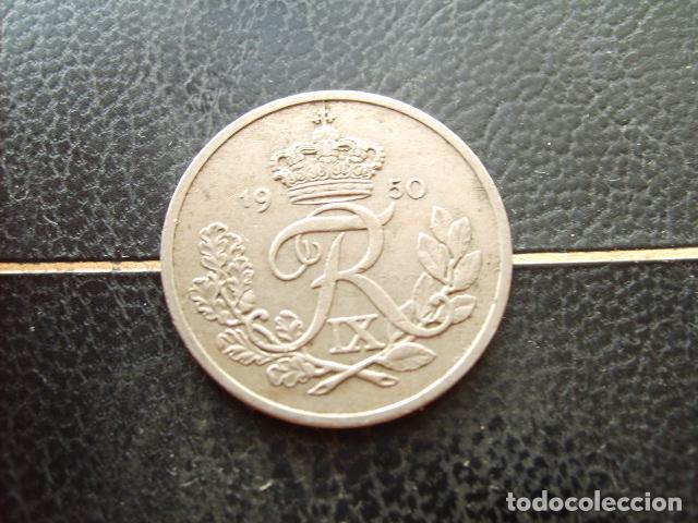 Monedas antiguas de Europa: DINAMARCA 25 ORE 1950