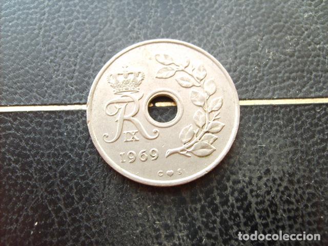 Monedas antiguas de Europa: DINAMARCA 25 ORE 1969