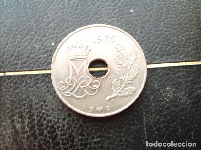 Monedas antiguas de Europa: DINAMARCA 25 ORE 1976