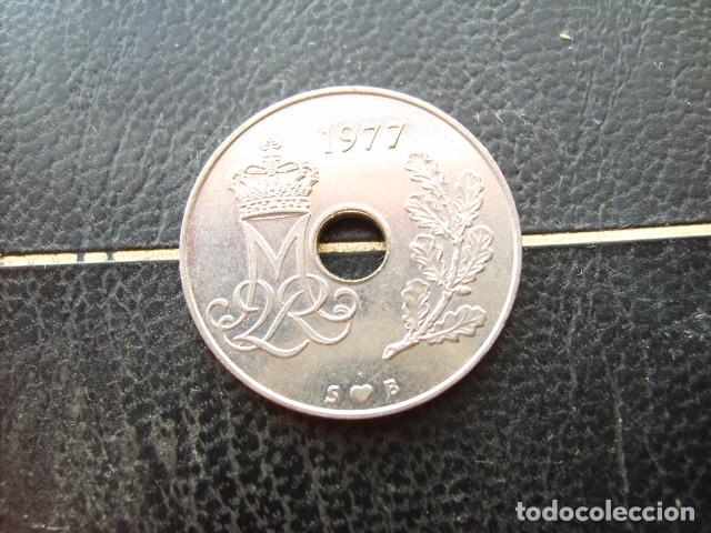 Monedas antiguas de Europa: DINAMARCA 25 ORE 1977