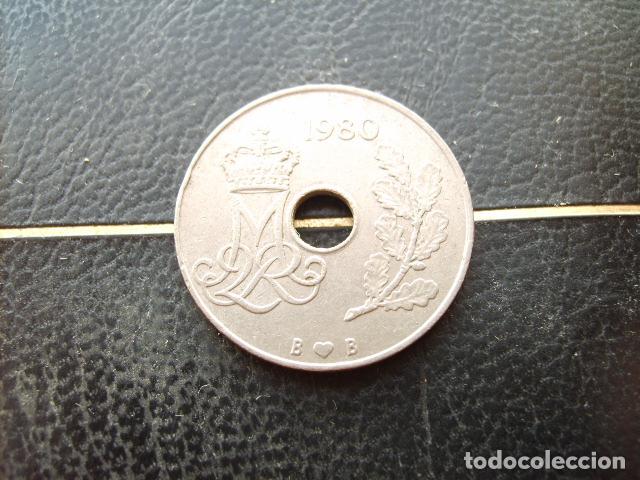 Monedas antiguas de Europa: DINAMARCA 25 ORE 1980