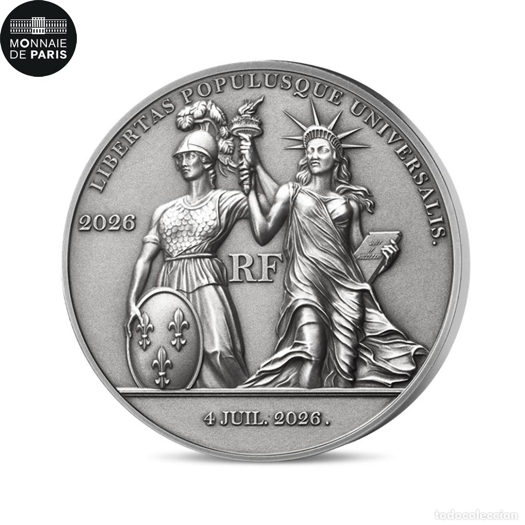 Monedas antiguas de Europa: [#475415] Francia, 25 Euro, 250 ans Ind&eacute;pendance des Etats-Unis, Haut Relief - 2 Oz