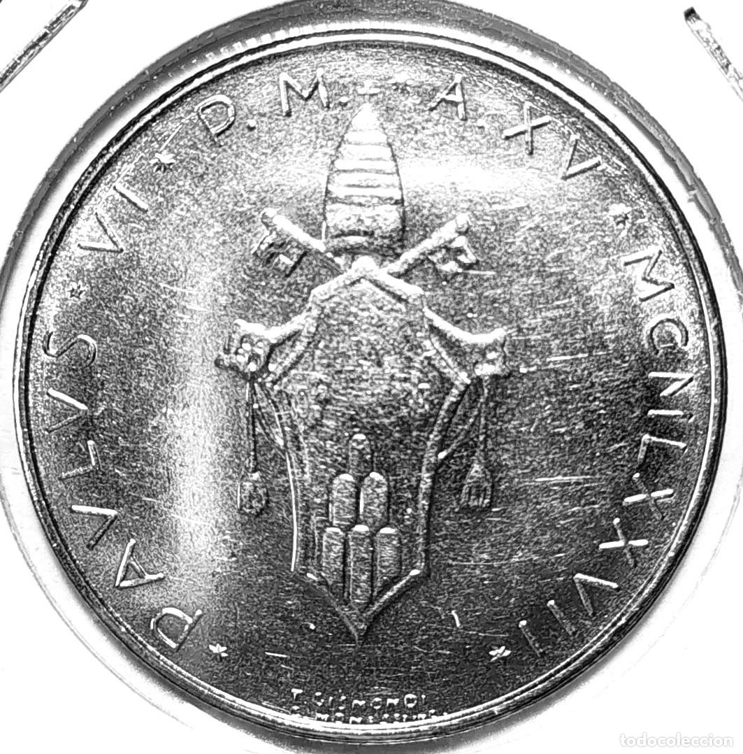 Monedas antiguas de Europa: CIUDAD DEL VATICANO (1963-1978) - 100 LIRAS 1977 - PAPA PABLO VI - A&Ntilde;O XV - C - 8 GR. ACERO INOXIDAB