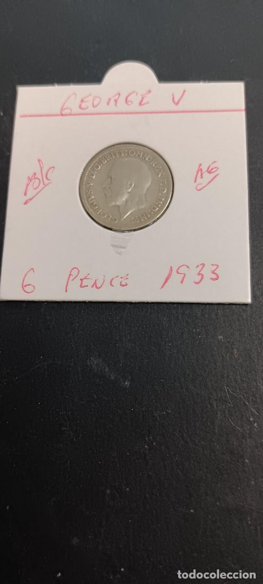 Monedas antiguas de Europa: GRAN BRETA&Ntilde;A 6 PENCE 1933 BC KM=832(PLATA) GEORGE V