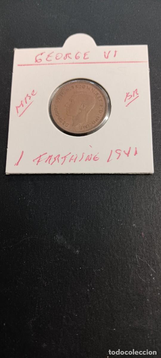 Monedas antiguas de Europa: GRAN BRETA&Ntilde;A 2 FARTHING 1941 MBC KM=843(BRONCE) GEORGE VI
