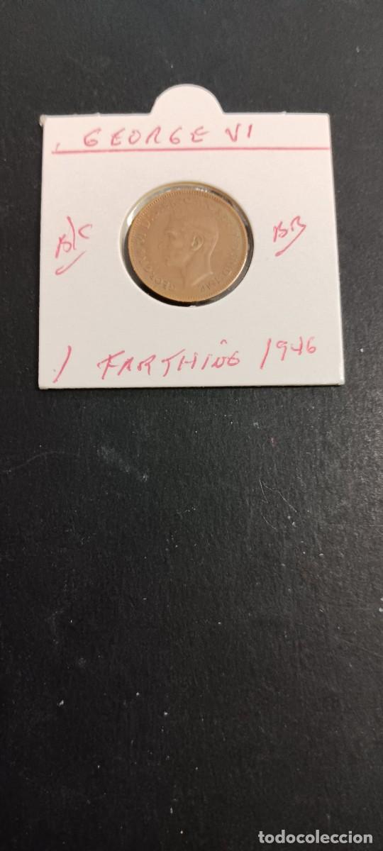 Monedas antiguas de Europa: GRAN BRETA&Ntilde;A 2 FARTHING 1946 MBC KM=843(BRONCE) GEORGE VI