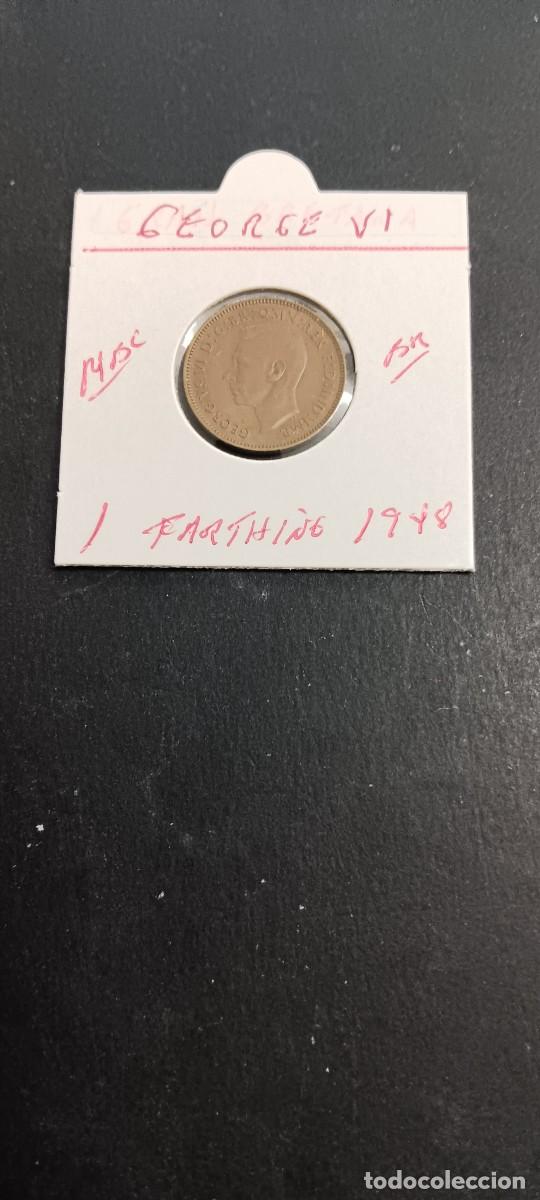 Monedas antiguas de Europa: GRAN BRETA&Ntilde;A 1 FARTHING 1948 MBC KM=843(BRONCE) GEORGE VI
