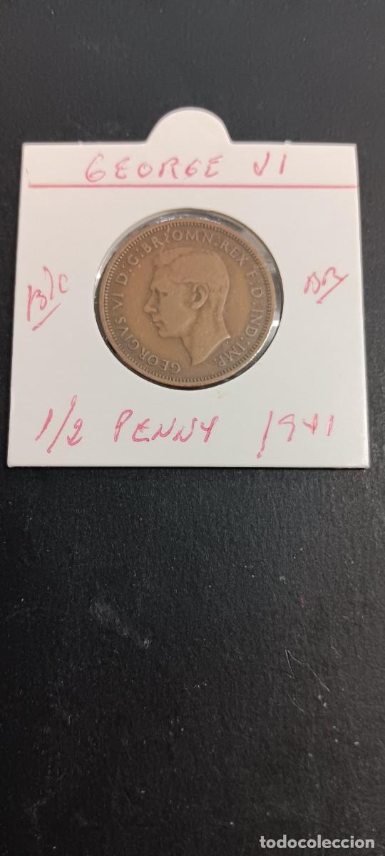 Monedas antiguas de Europa: GRAN BRETA&Ntilde;A 1/2 PENNY 1941 BC KM=844(BRONCE) GEORGE VI