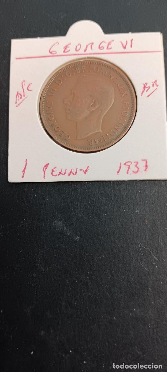 Monedas antiguas de Europa: GRAN BRETA&Ntilde;A 1 PENNY 1937 BC KM=845(BRONCE) GEORGE VI