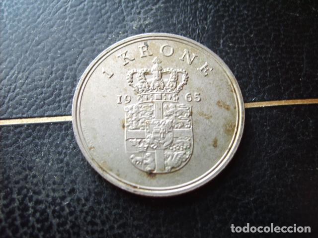 Monedas antiguas de Europa: DINAMARCA 1 CORONA 1965
