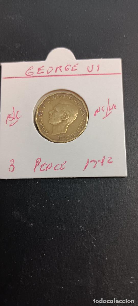 Monedas antiguas de Europa: GRAN BRETA&Ntilde;A 3 PENCE 1942 BC KM=849(NIQUEL-LAT&Oacute;N) GEORGE VI