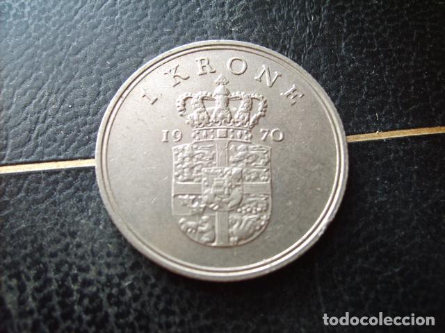Monedas antiguas de Europa: DINAMARCA 1 CORONA 1970