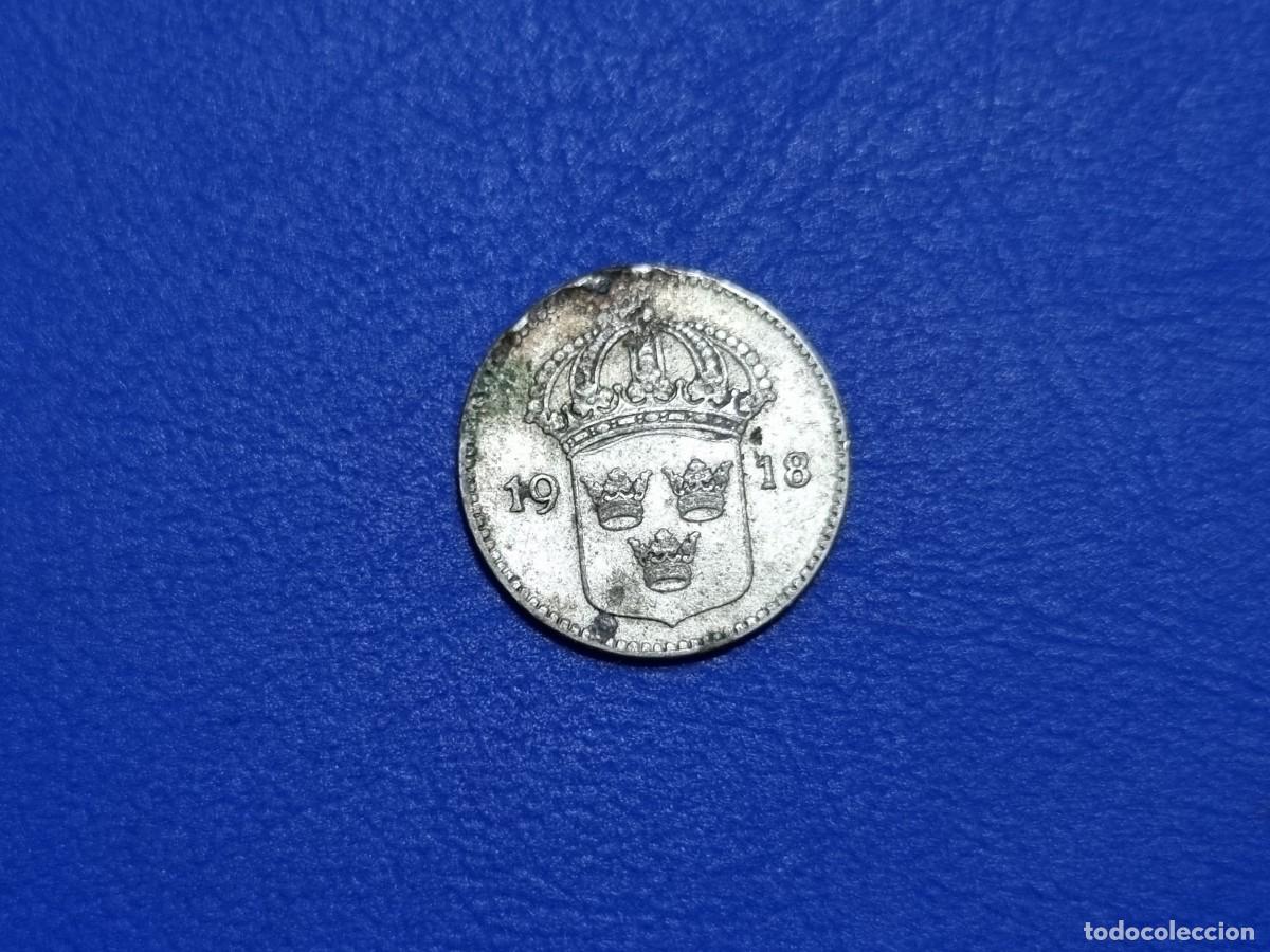 Monedas antiguas de Europa: Moneda Plata Suecia 10 ORE 1918-W
