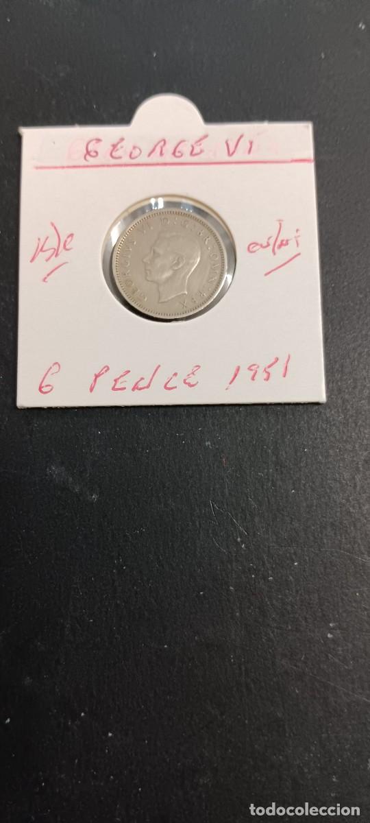 Monedas antiguas de Europa: GRAN BRETA&Ntilde;A 6 PENCE 1951 BC KM=875(CUPRONIQUEL) GEORGE VI