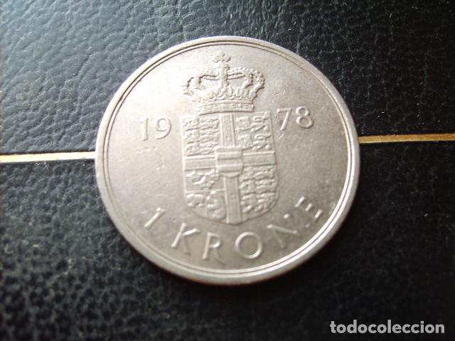 Monedas antiguas de Europa: DINAMARCA 1 CORONA 1978