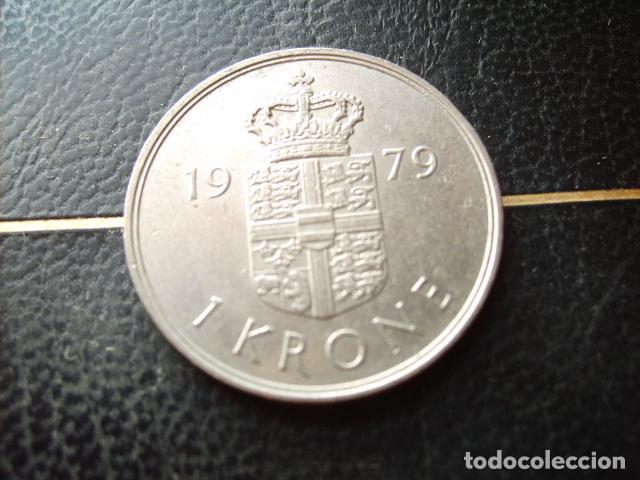 Monedas antiguas de Europa: DINAMARCA 1 CORONA 1979