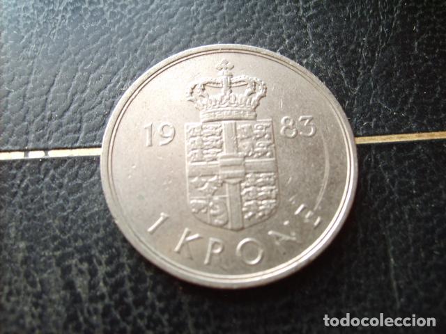 Monedas antiguas de Europa: DINAMARCA 1 CORONA 1983