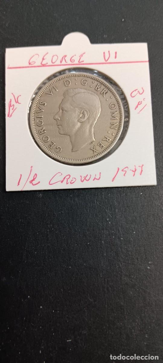 Monedas antiguas de Europa: GRAN BRETA&Ntilde;A 1/2 CROWN 1947 BC KM=866(CUPRONIQUEL) GEORGE VI-