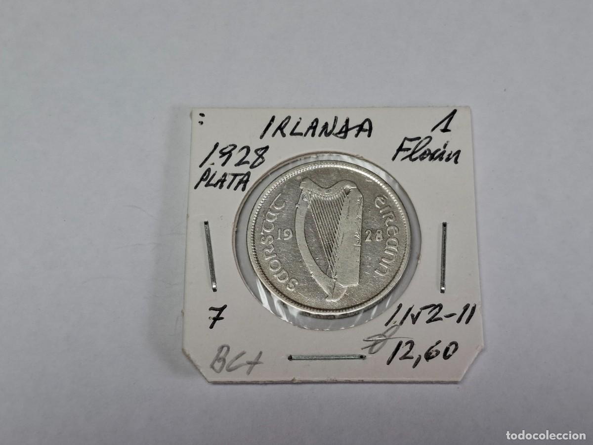 Monedas antiguas de Europa: 1 FLORIN de PLATA de 1928 KM 7 IRLANDA en BC+