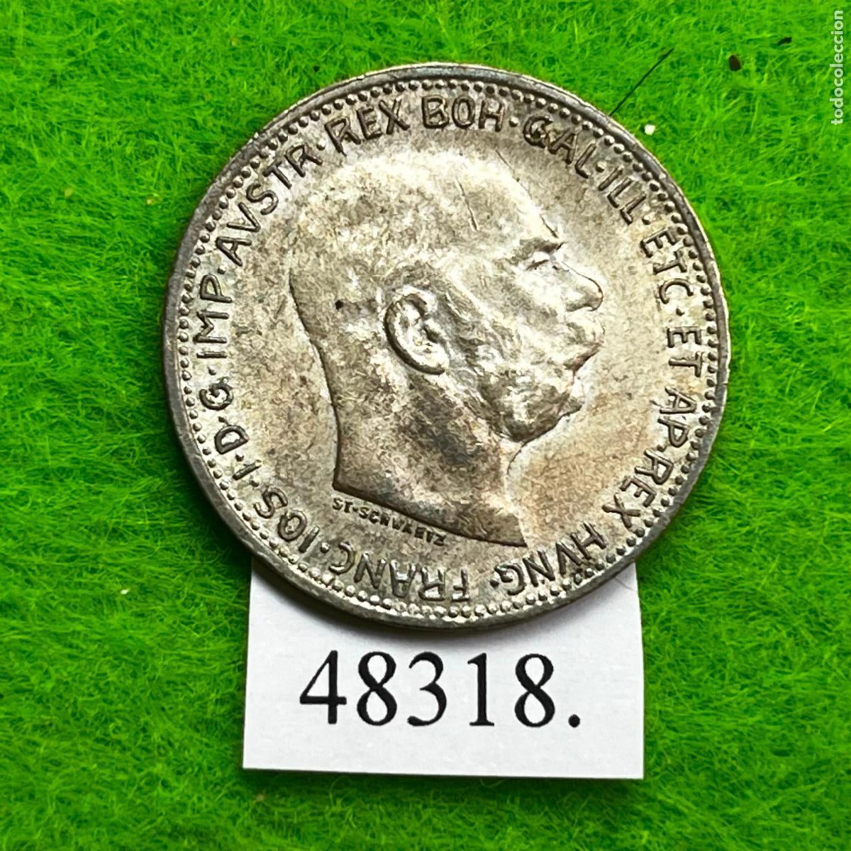 Monedas antiguas de Europa: Austria 1 corona plata 1915