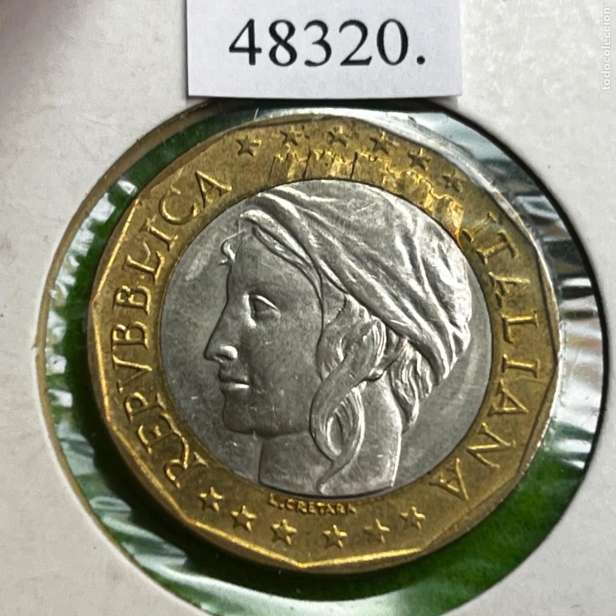 Monedas antiguas de Europa: Italia 1000 liras 1998, bimet&aacute;lica