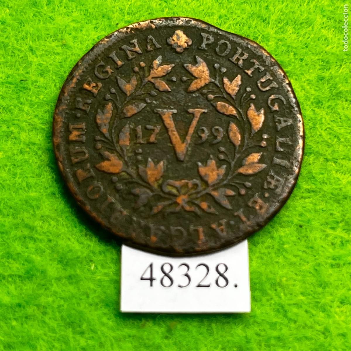 Monedas antiguas de Europa: Portugal 5 reis 1799