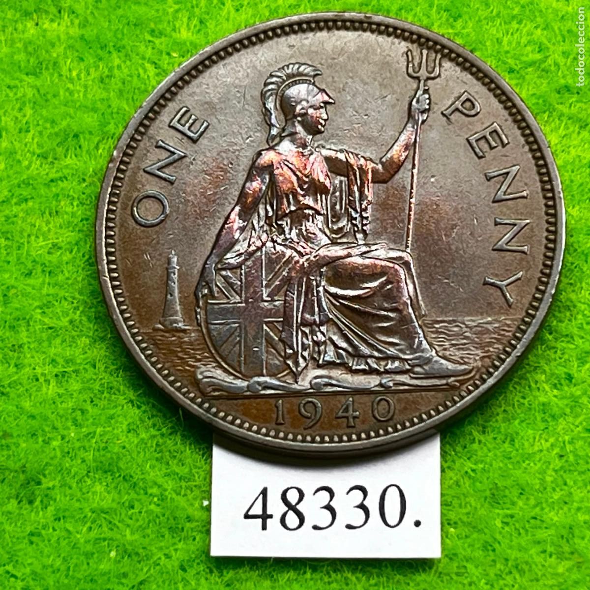 Monedas antiguas de Europa: UK, 1 penique 1940, Inglaterra