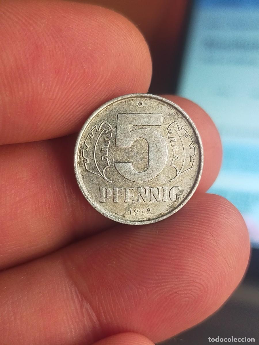 Monedas antiguas de Europa: MONEDA DE 5 CINCO PFENNIG ALEMANIA ORIENTAL 1972 A BUENA CONSERVACION