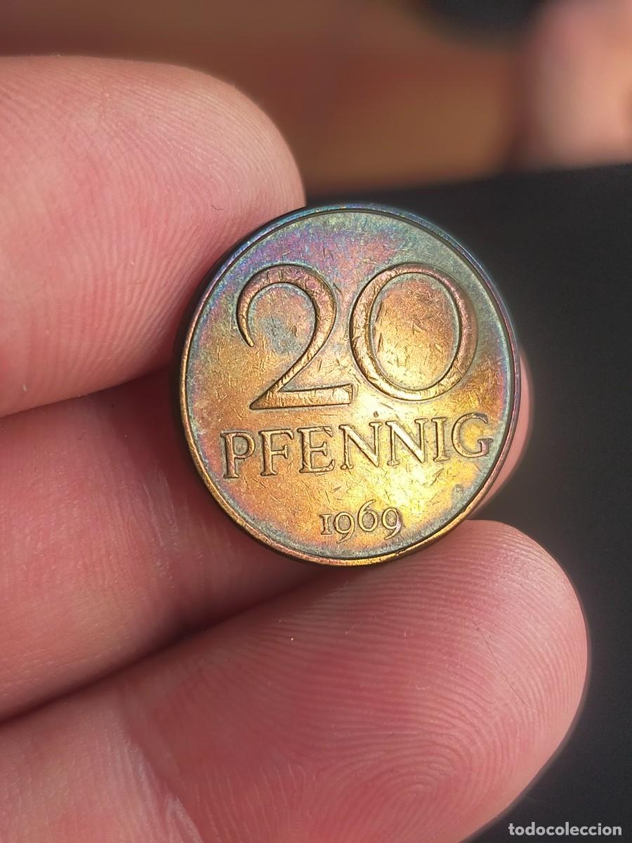 Monedas antiguas de Europa: MONEDA DE 20 VEINTE PFENNIG ALEMANIA ORIENTAL 1969 MUY BUENA CONSERVACION