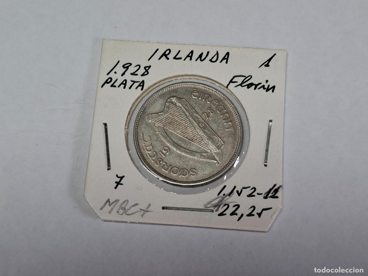 Monedas antiguas de Europa: 1 FLORIN de PLATA de 1928 KM 7 IRLANDA en MBC+