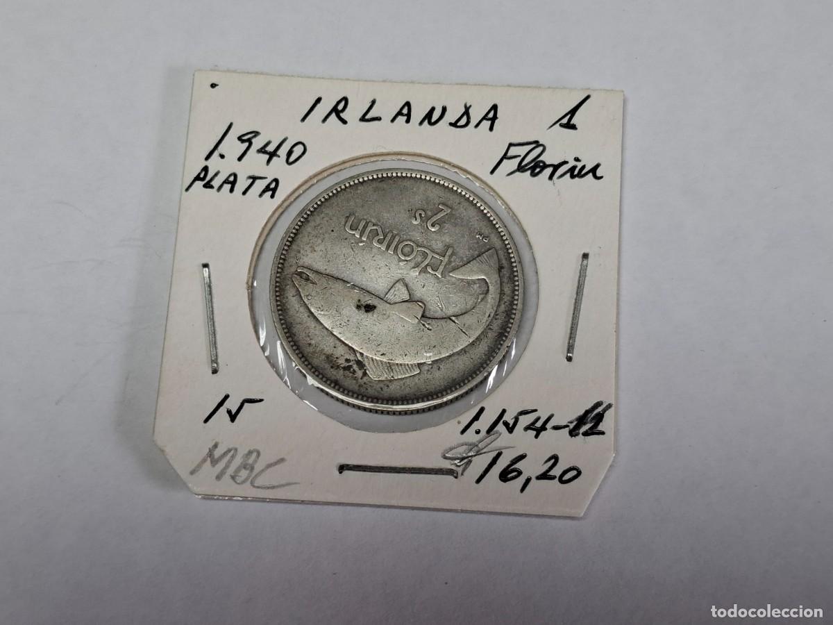 Monedas antiguas de Europa: 1 FLORIN de PLATA de 1940 KM 7 IRLANDA en MBC