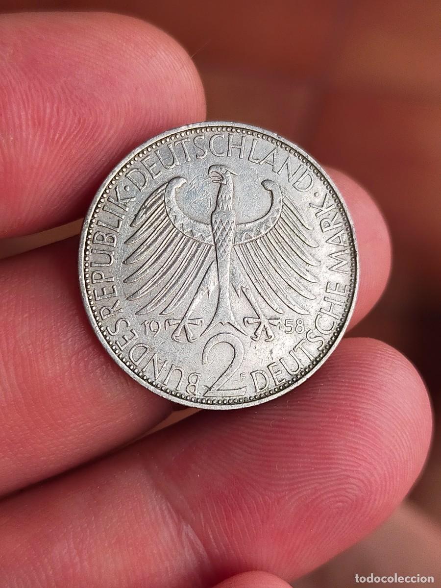 Monedas antiguas de Europa: MONEDA DE 2 DOS MARCOS MARKS ALEMANIA 1958 CECA F MUY BUENA CONSERVACION 1858 1947 MAX PLANCK