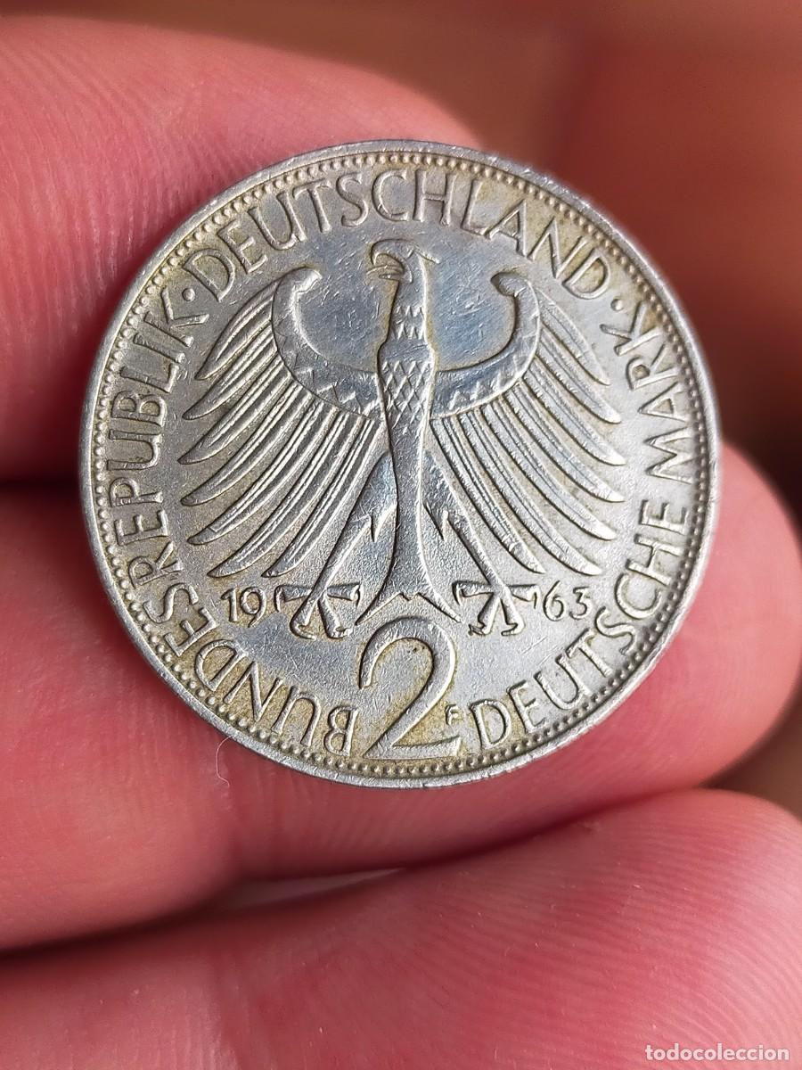 Monedas antiguas de Europa: MONEDA DE 2 DOS MARCOS MARKS ALEMANIA 1963 CECA F MUY BUENA CONSERVACION 1858 1947 MAX PLANCK
