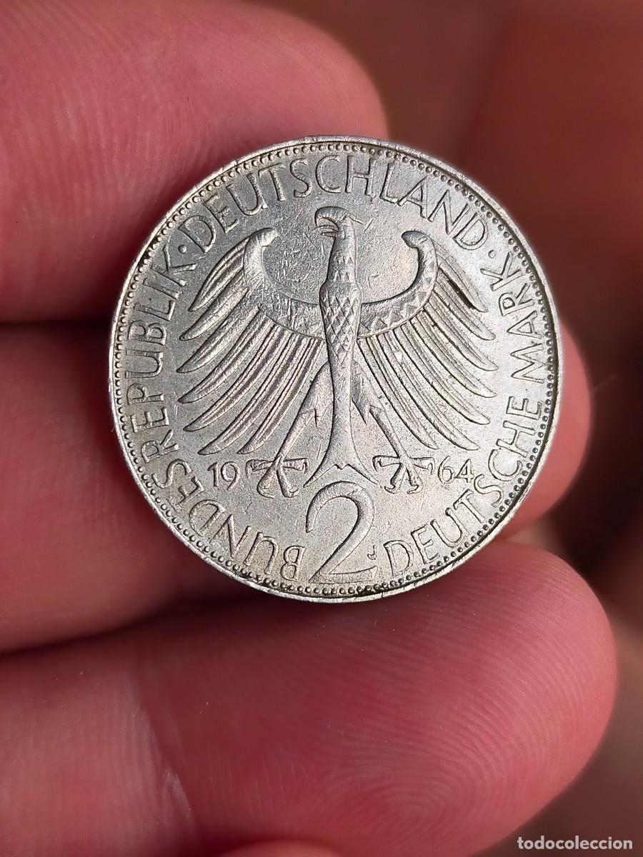 Monedas antiguas de Europa: MONEDA DE 2 DOS MARCOS MARKS ALEMANIA 1964 CECA J MUY BUENA CONSERVACION 1858 1947 MAX PLANCK