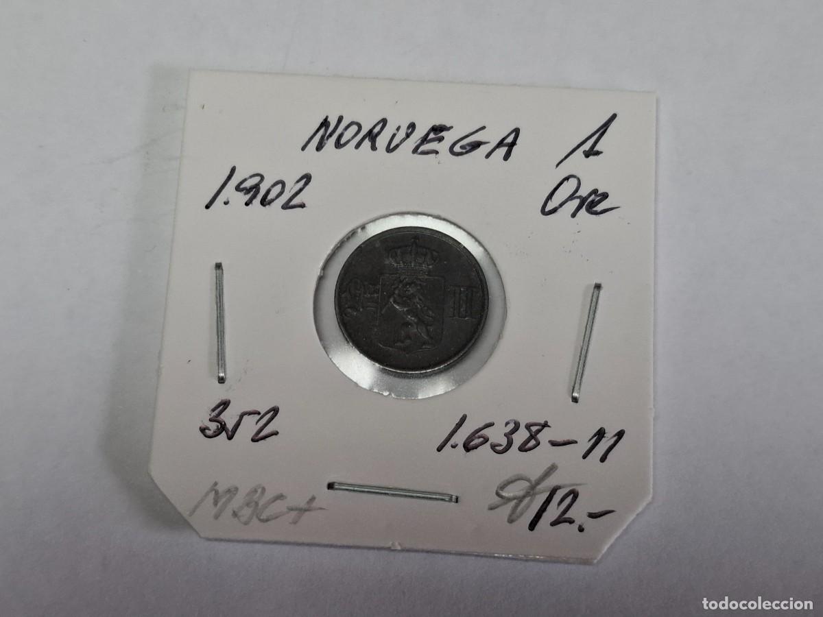 Monedas antiguas de Europa: 1 ORE de 1902 KM 352 NORUEGA en MBC+