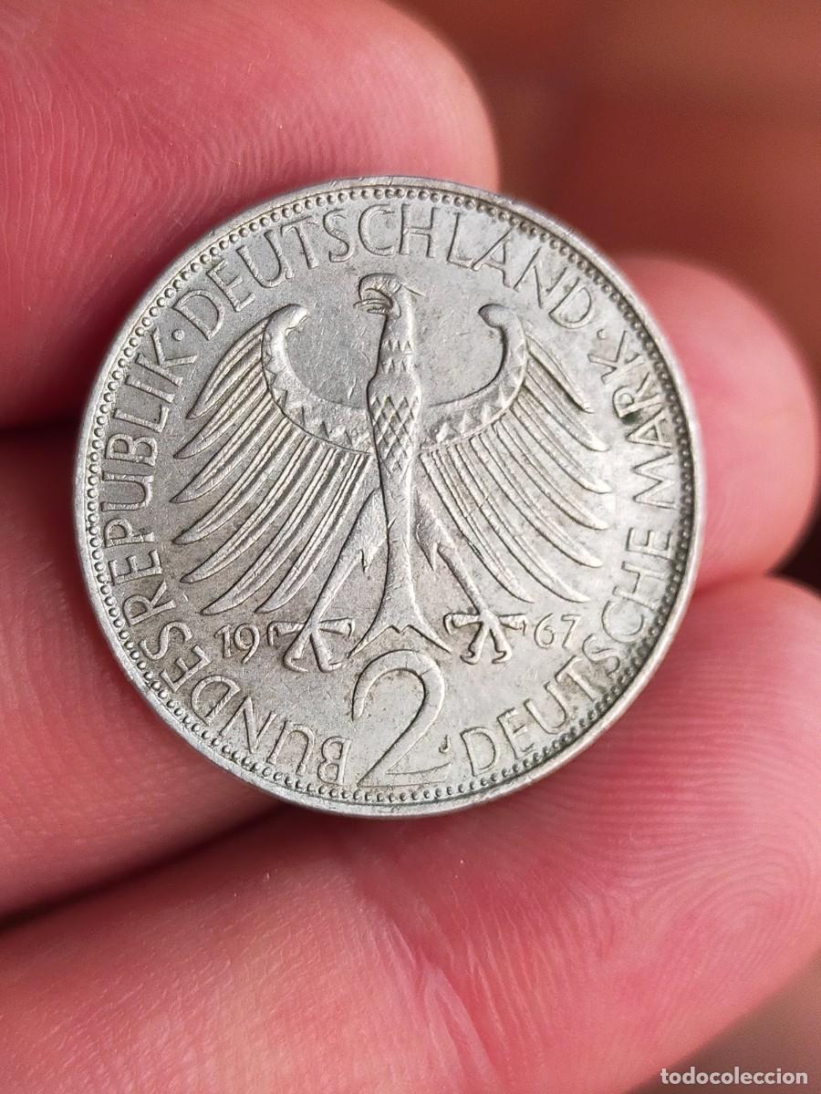 Monedas antiguas de Europa: MONEDA DE 2 DOS MARCOS MARKS ALEMANIA 1967 CECA J MUY BUENA CONSERVACION 1858 1947 MAX PLANCK
