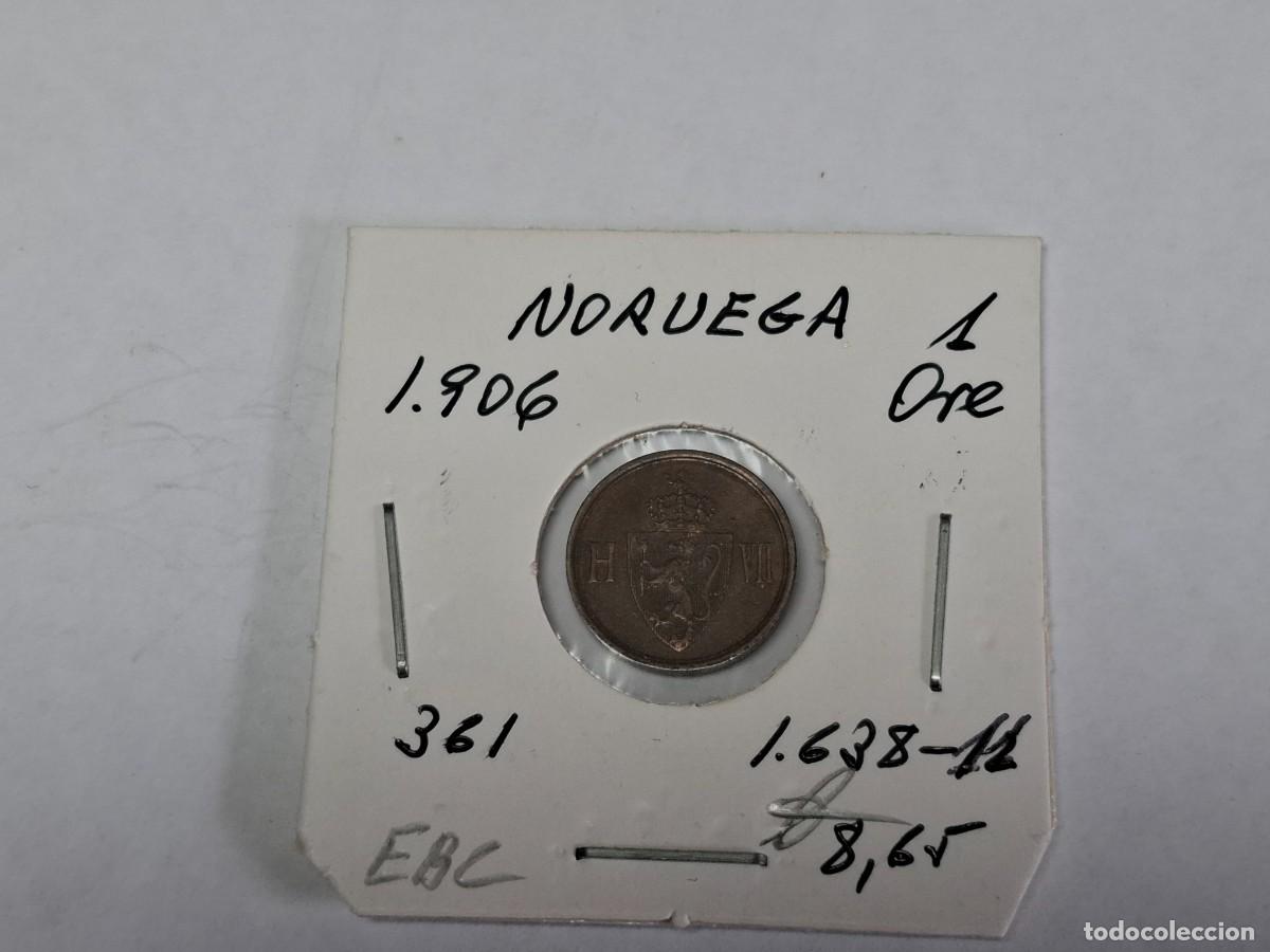 Monedas antiguas de Europa: 1 ORE de 1906 KM 361 NORUEGA en EBC