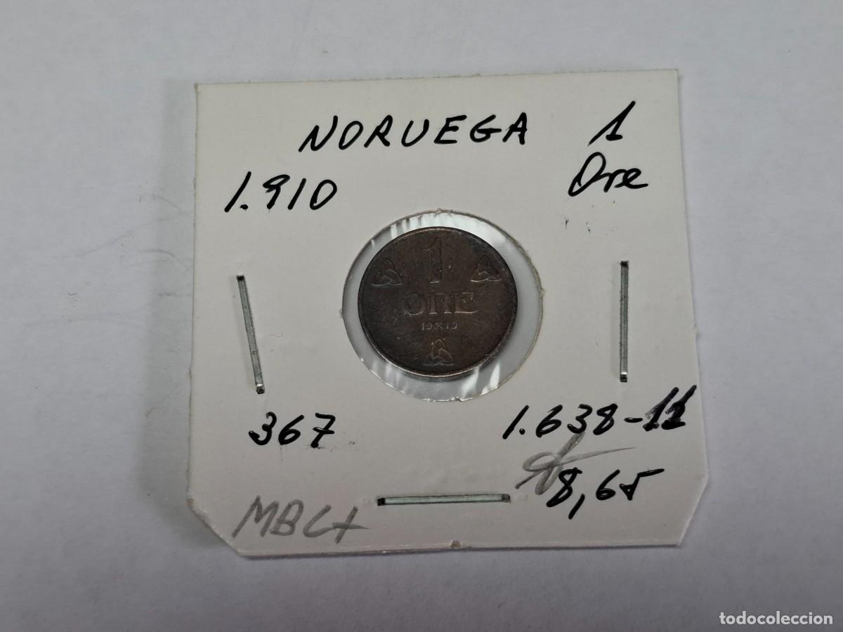 Monedas antiguas de Europa: 1 ORE de 1910 KM 367 NORUEGA en MBC+