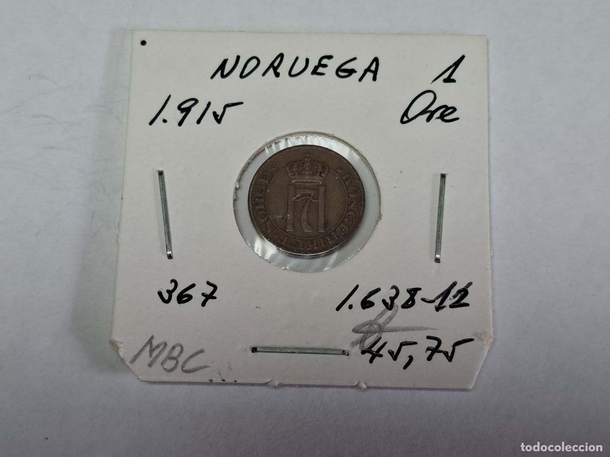 Monedas antiguas de Europa: 1 ORE de 1915 KM 367 NORUEGA en MBC