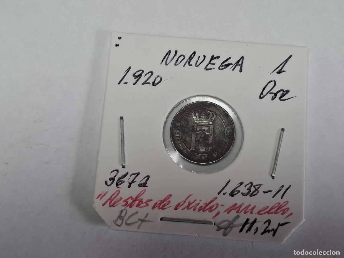 Monedas antiguas de Europa: 1 ORE de 1920 KM 367a NORUEGA en BC+