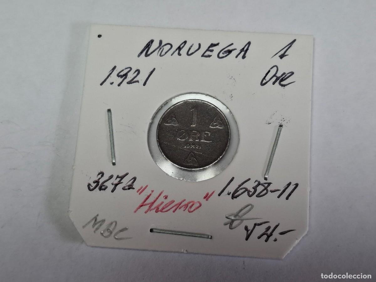Monedas antiguas de Europa: 1 ORE de 1921 KM 367a NORUEGA en MBC HIERRO