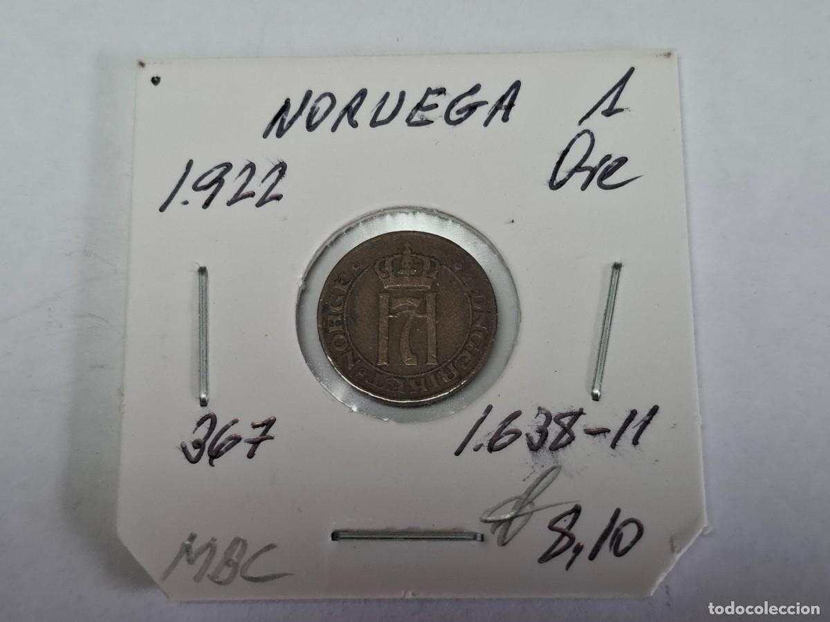 Monedas antiguas de Europa: 1 ORE de 1922 KM 367 NORUEGA en MBC