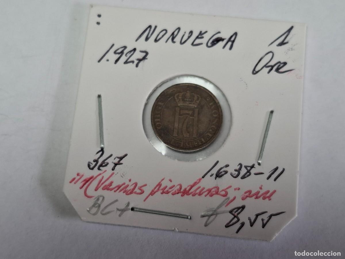 Monedas antiguas de Europa: 1 ORE de 1927 KM 367 NORUEGA en BC+