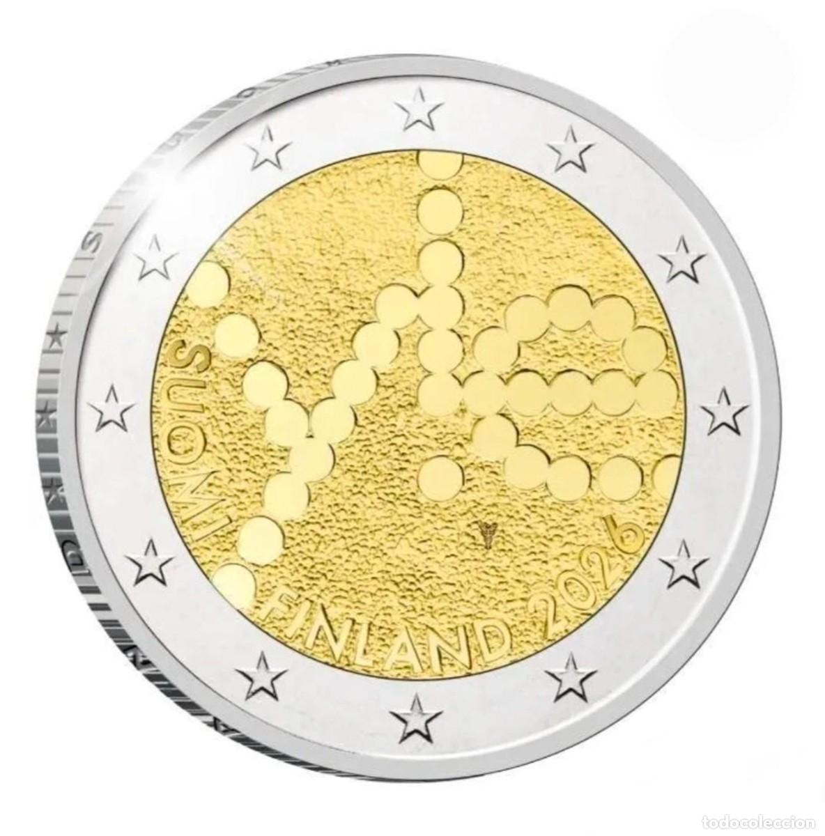Monedas antiguas de Europa: Finlandia 2 Euros 2026 Conmemorativa Yle Km Nuevo Sc Unc