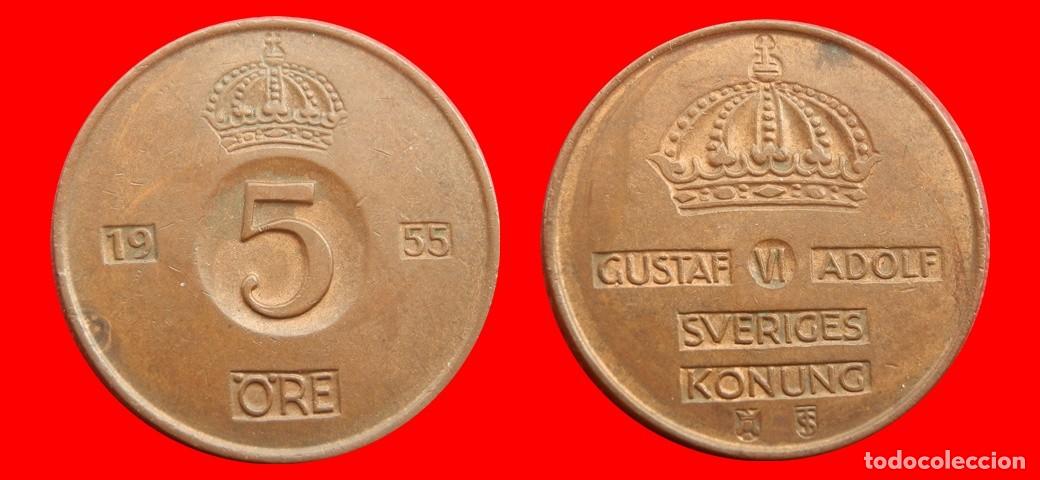 Monedas antiguas de Europa: 5 ORE 1955 SUECIA-152961