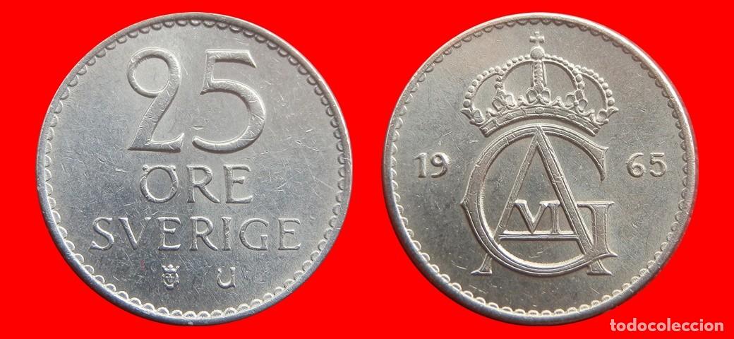 Monedas antiguas de Europa: 25 ORE 1965 SUECIA-152962